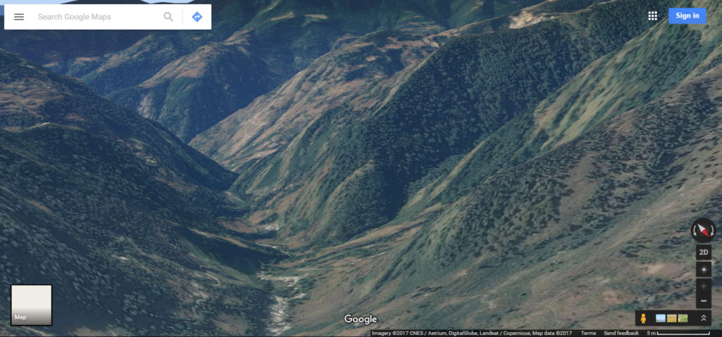 Pictures of mountains taken via google maps 3D view