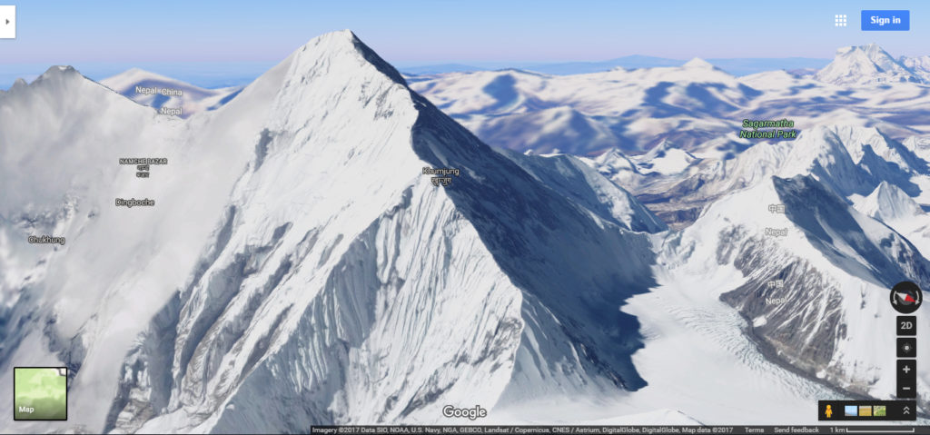 Another Image of Mount Everest via Google Maps