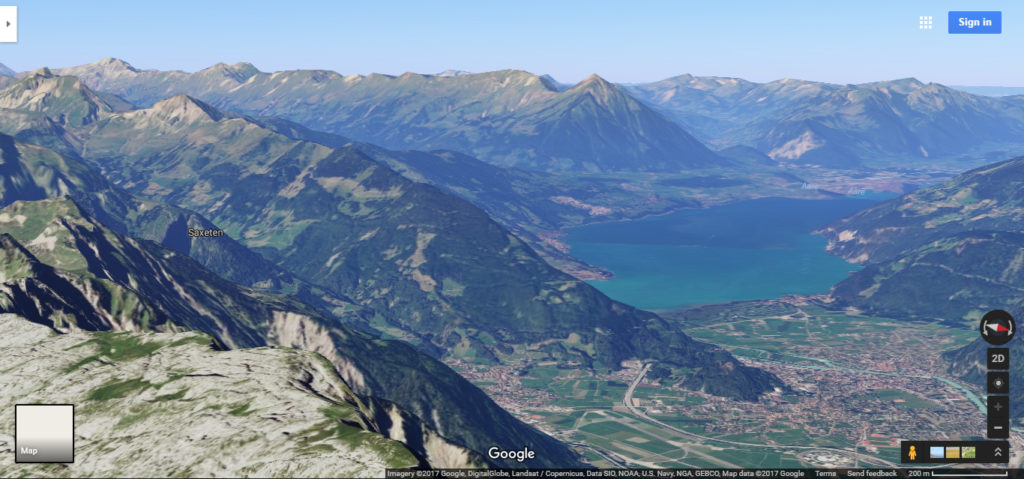 Another lake in Switzerland via google maps